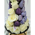 30cm Sparkling Purple Marble Strawberry Tower (Medium)